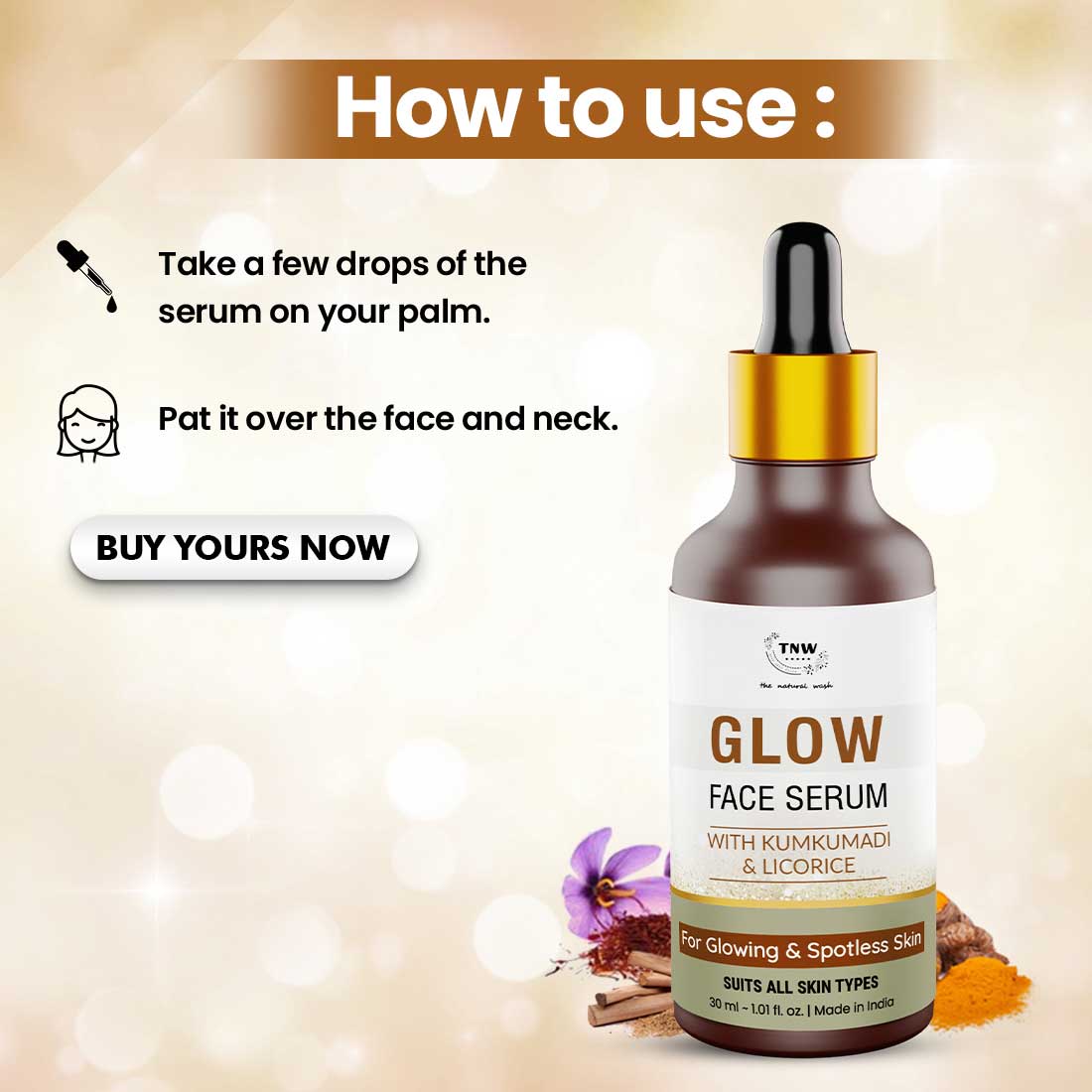 kumkumadi Glow Face Serum for Radiance B3P1 - Image 3