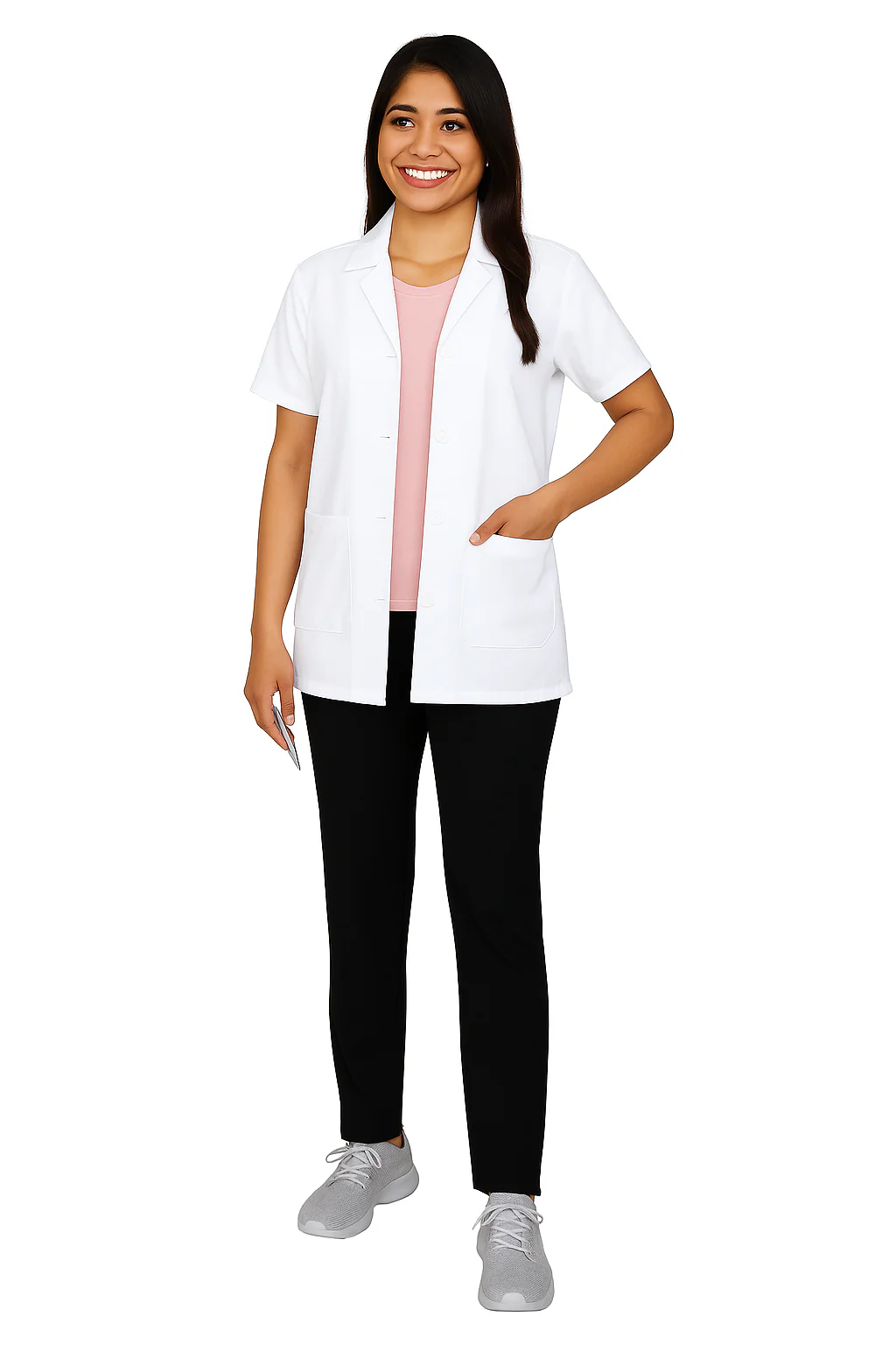 Lab Coat Female - White - Image 11