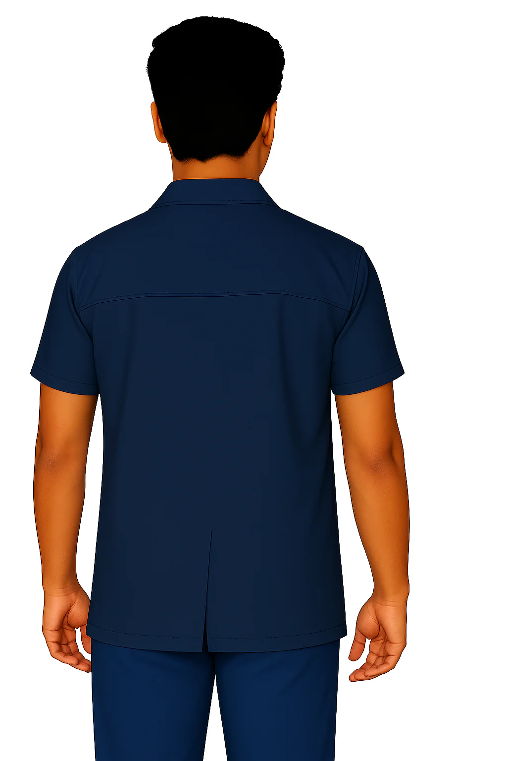 Lab Coat Unisex - Navy Blue - Image 2