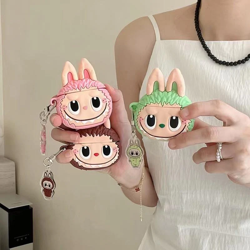 Labubu AirPods Case – Cute Cartoon Silicone Protective Cover & Keychain for All AirPods Models - PREMIUM - Image 5