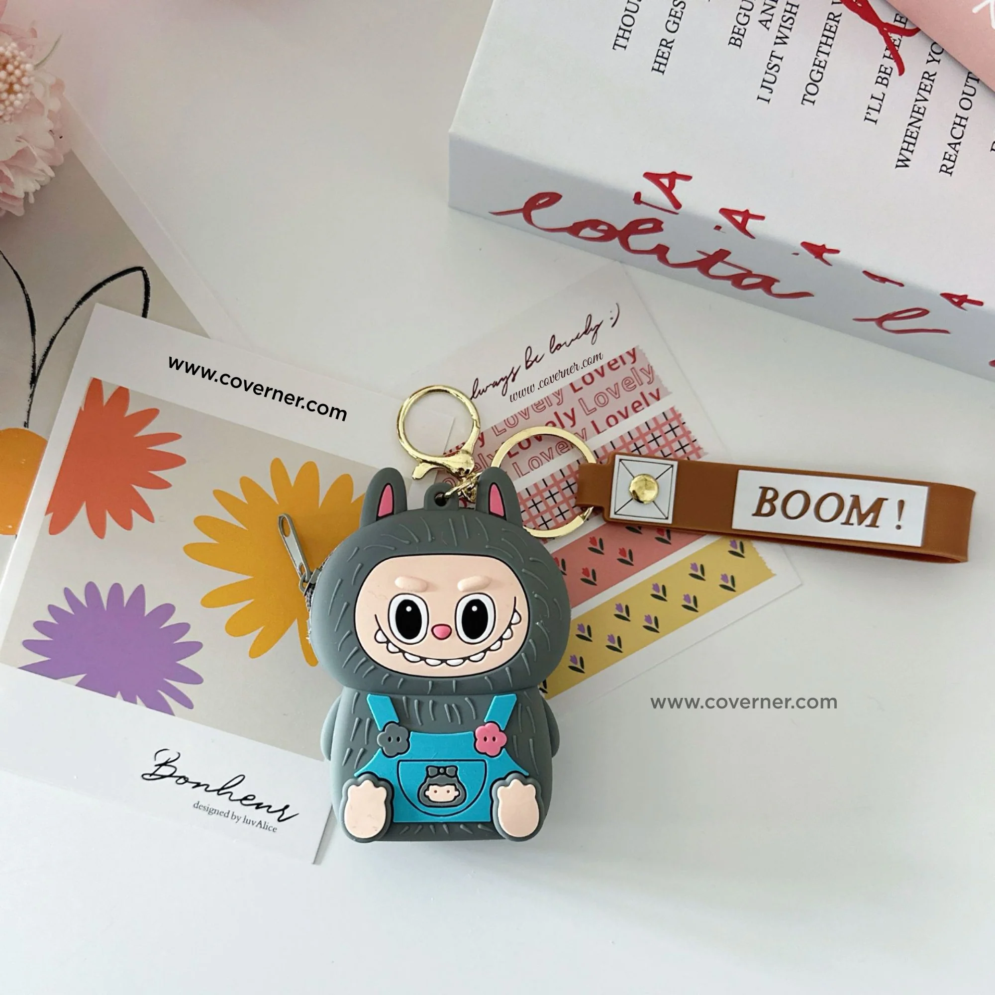 Labubu Charmie Bag – Cute Cartoon Silicone Zipper Pouch - Image 3