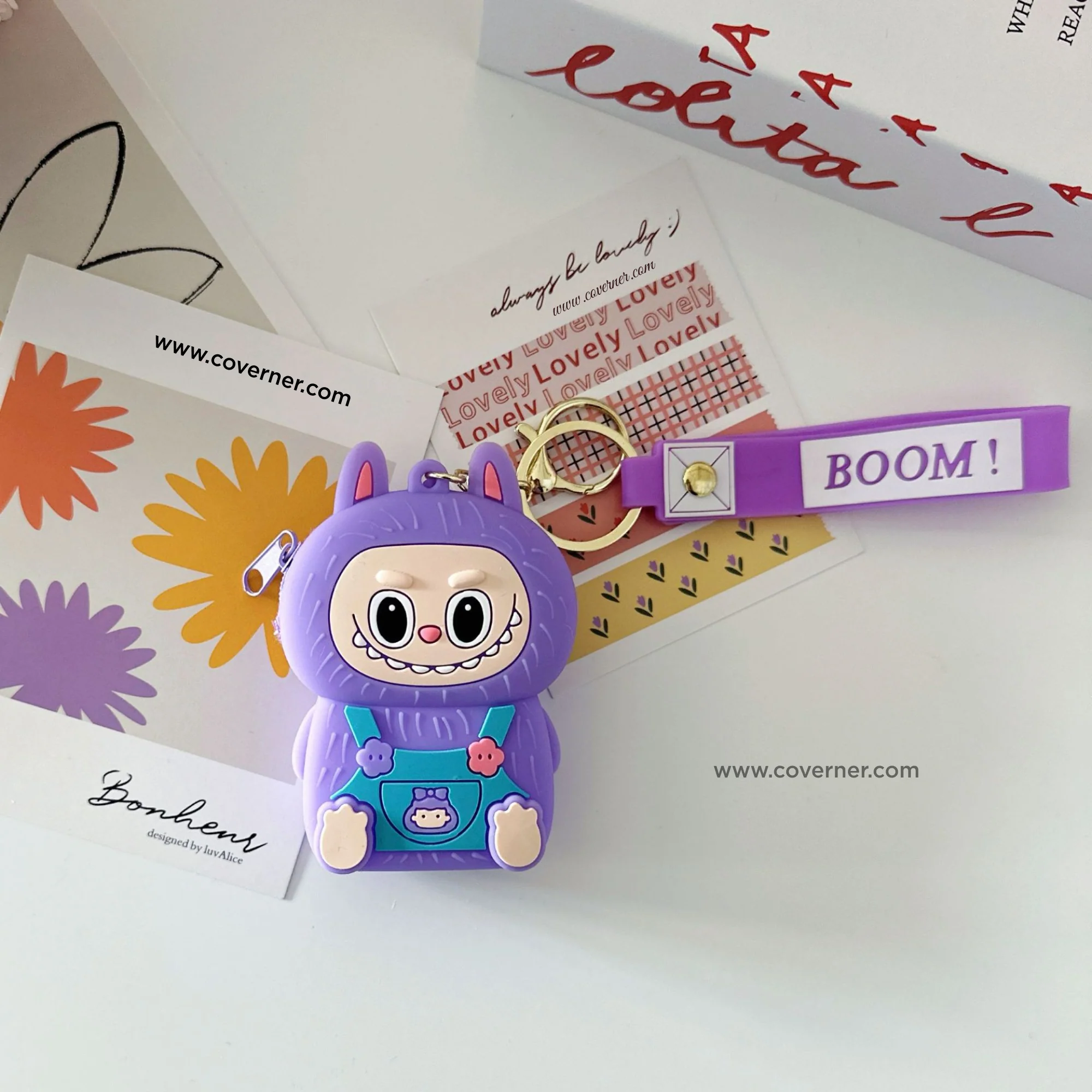 Labubu Charmie Bag – Cute Cartoon Silicone Zipper Pouch - Image 8