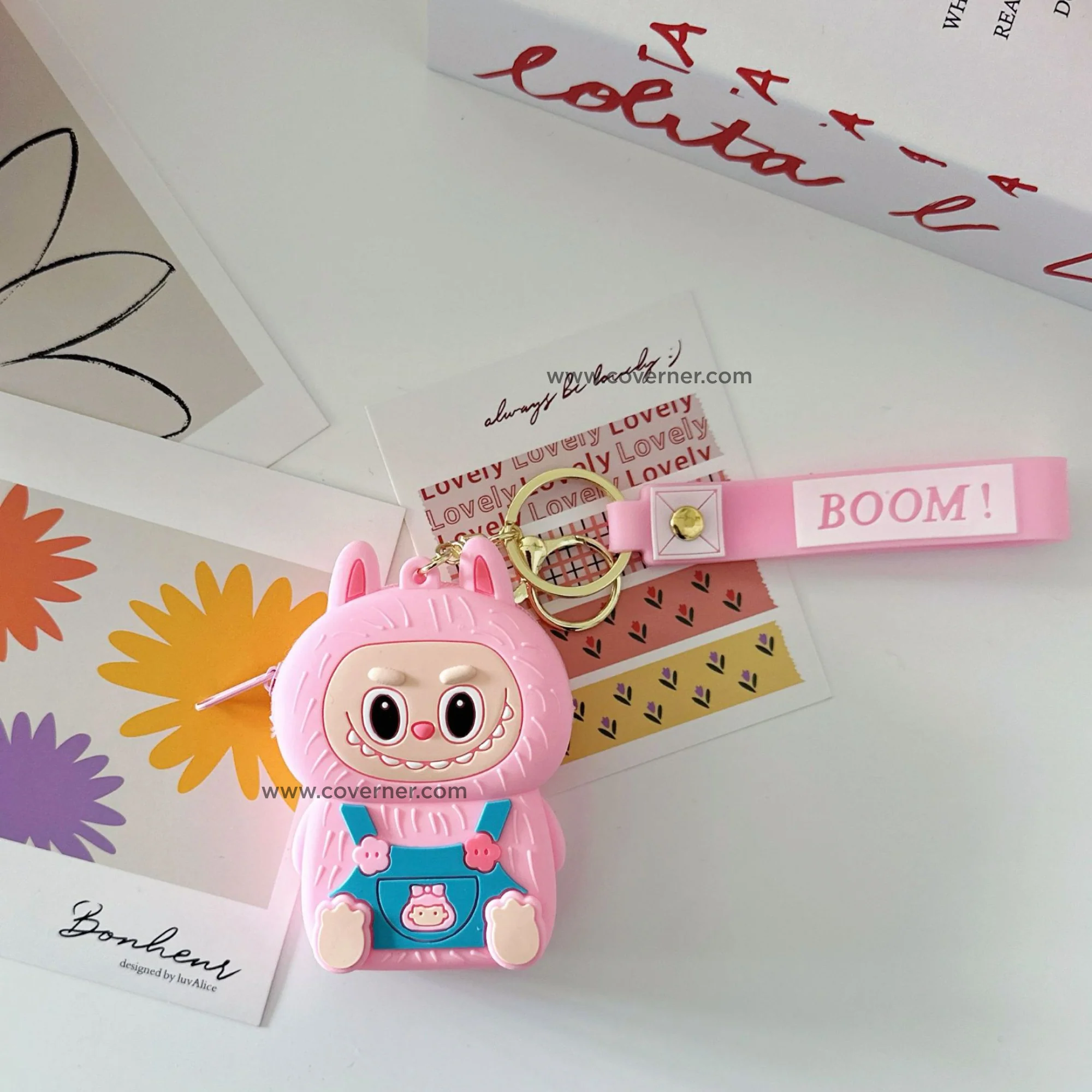 Labubu Charmie Bag – Cute Cartoon Silicone Zipper Pouch - Image 9