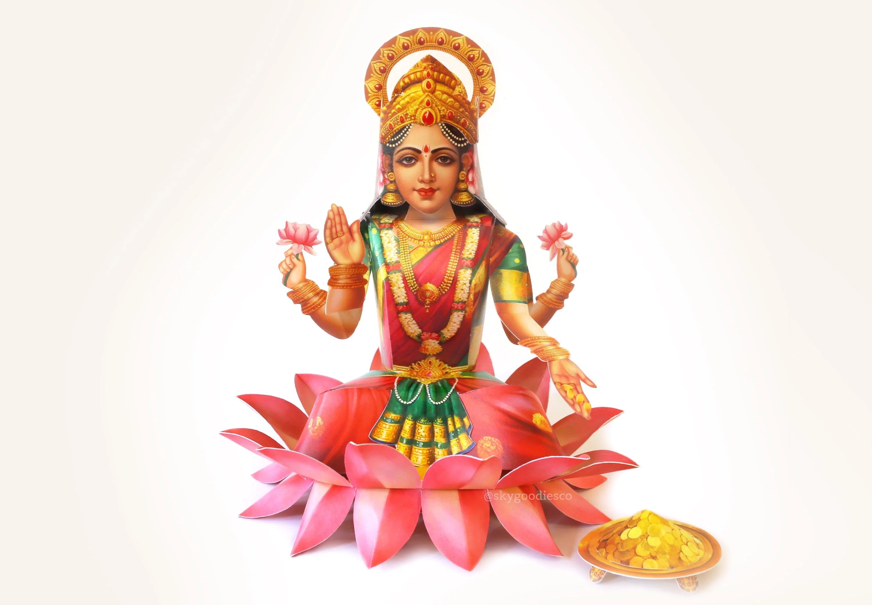 Lakshmi Pooja Decor Combo Saver - DIY Ganpati + Lakshmi + Mandir + 2 Banana Trees - Image 15