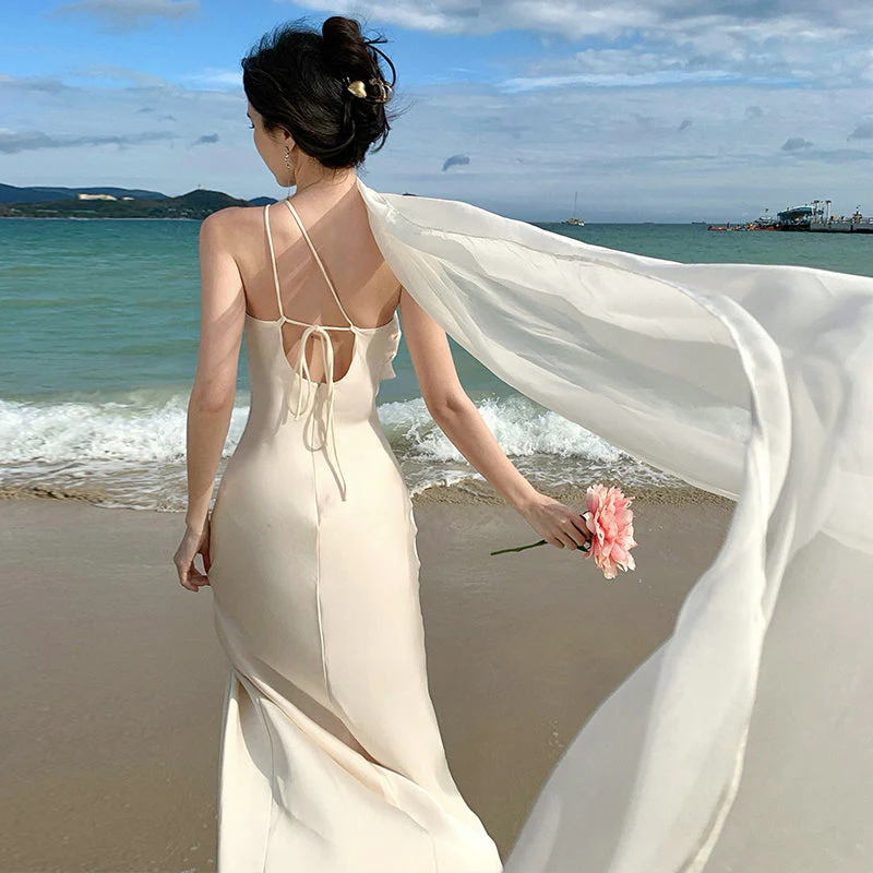 Lana Satin Backless Dress - Image 4