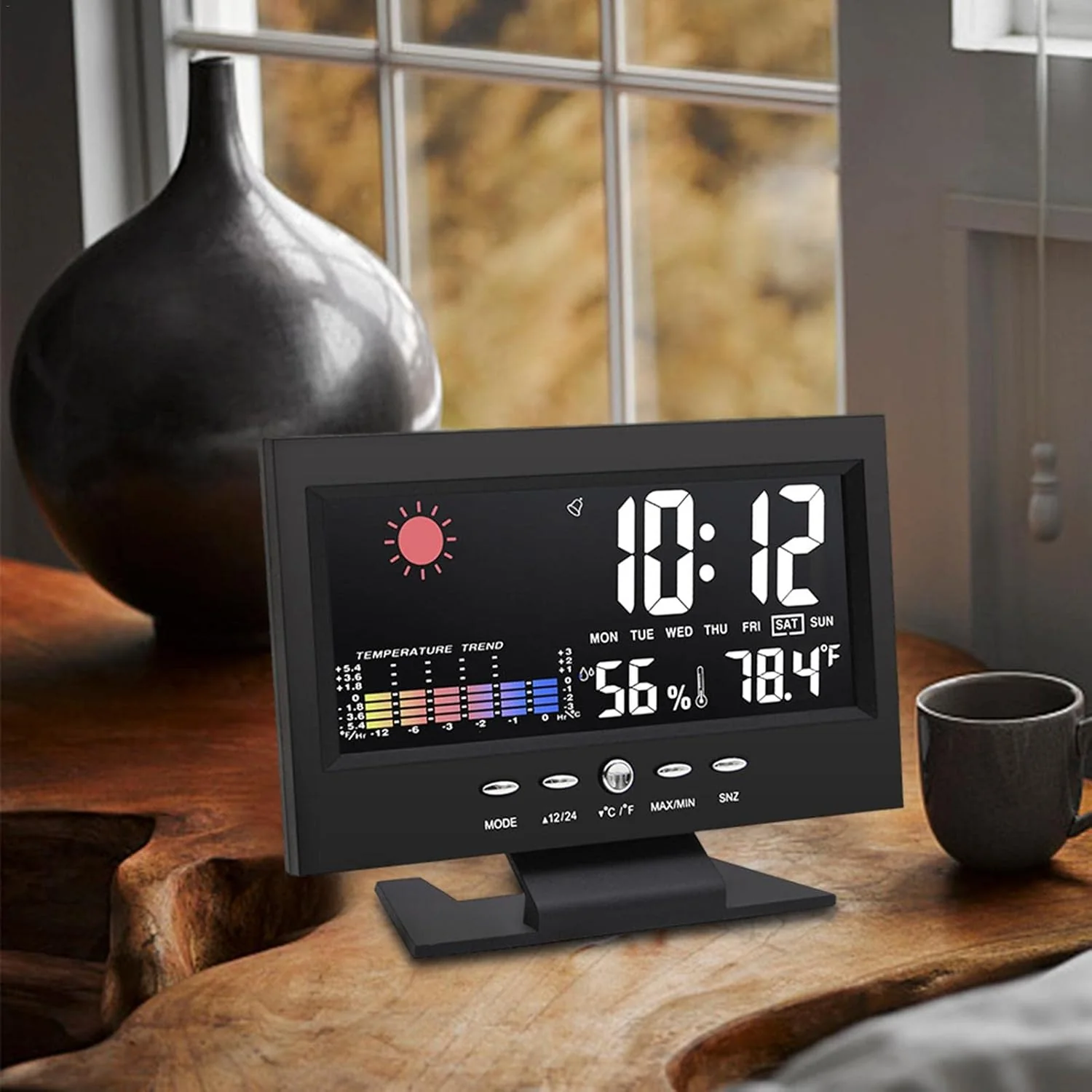 Large Display Alarm Clock Blue Screen Led Clock 1 pc - Image 4