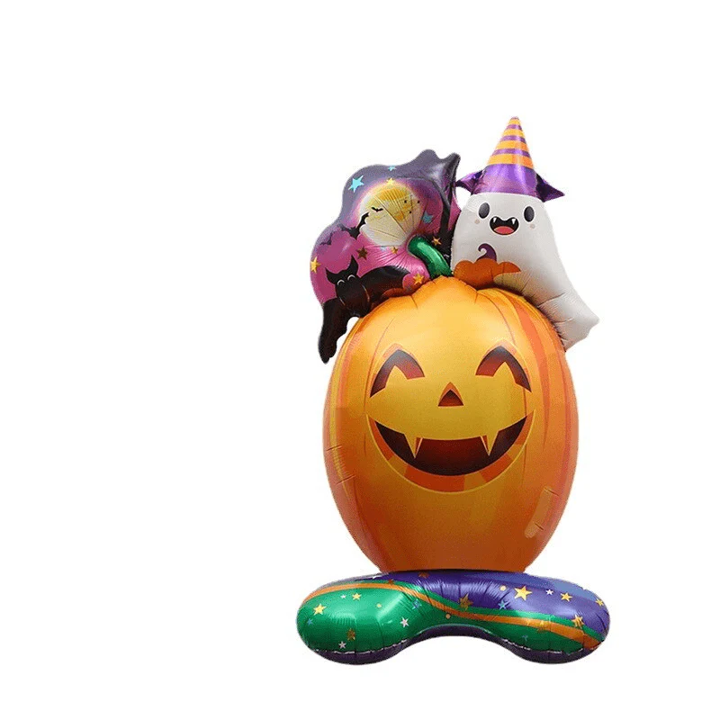 Large Happy Halloween Party With Ghost Tree, Witch And Jumbie Pumpkins Foil Balloons (Pack of 3) - Image 4
