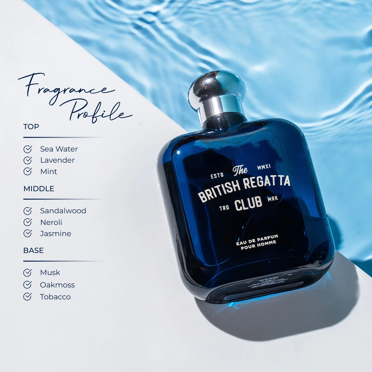 Laurelle London The British Regatta Club Blue Perfume For Men 100ml - Image 3