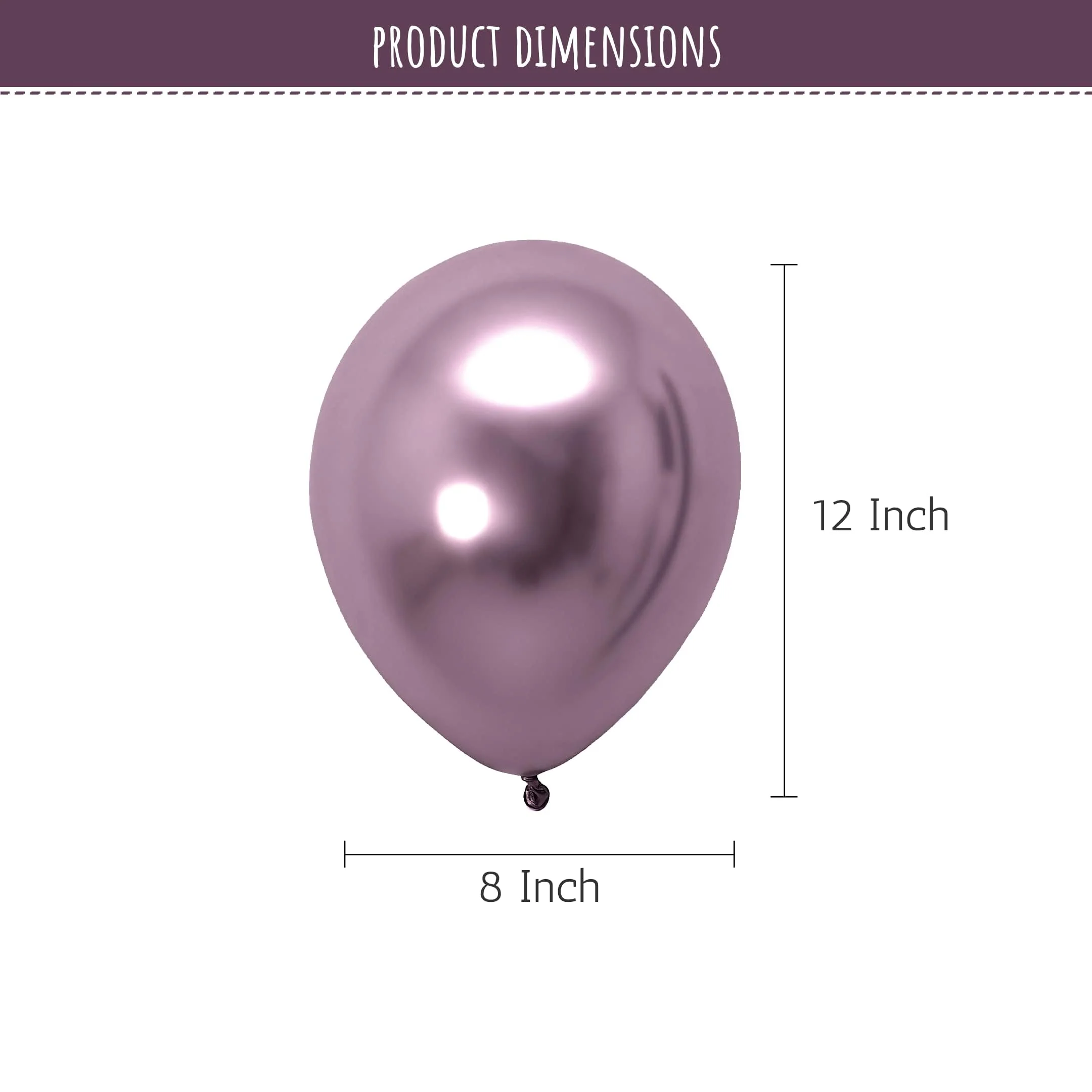 Lavender Chrome Balloons party decoration for Girls - Image 5