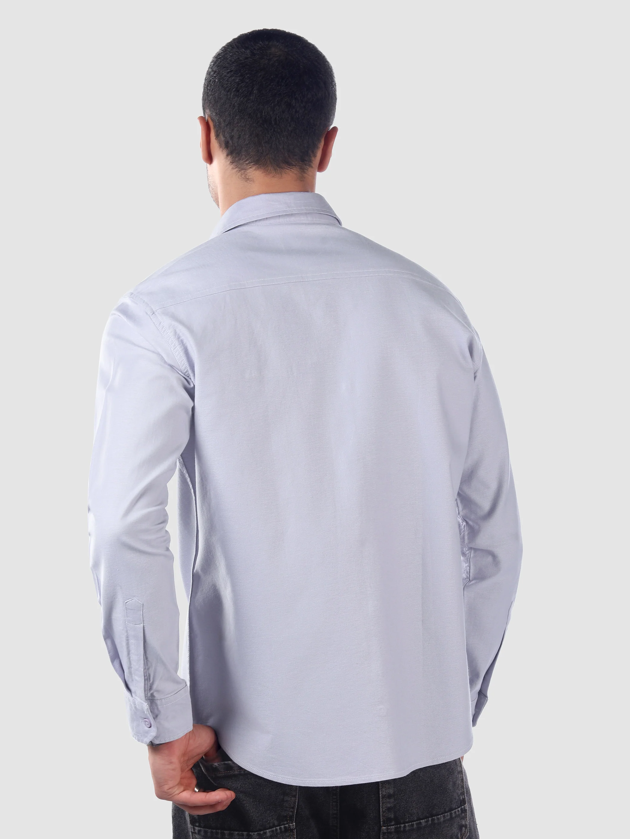 Lavender Mist Oxford Cotton Shirt - Image 3