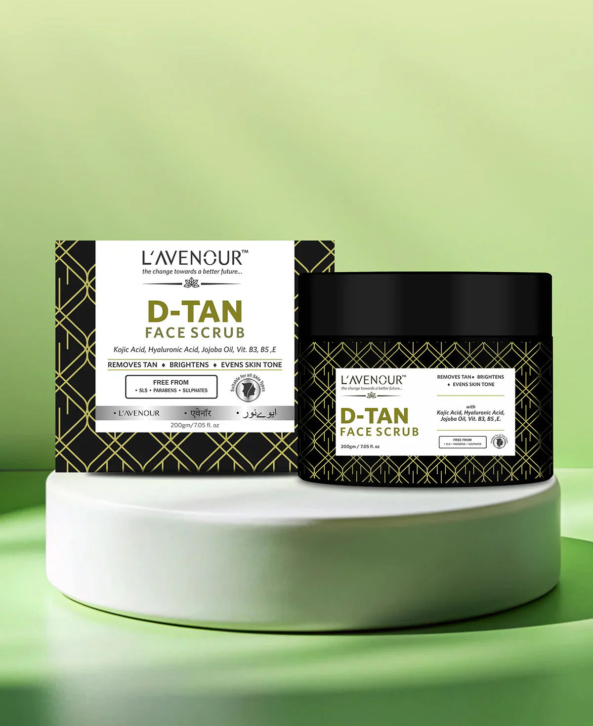 L'avenour D-Tan Face Scrub - 200gm