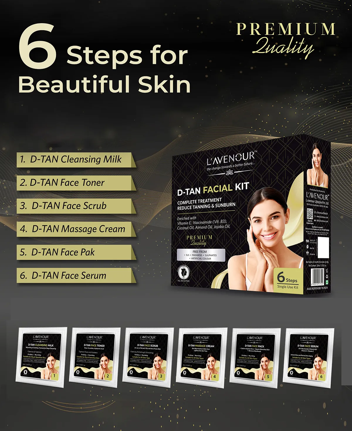 L'avenour D-Tan Facial Kit - 30ml - Image 6