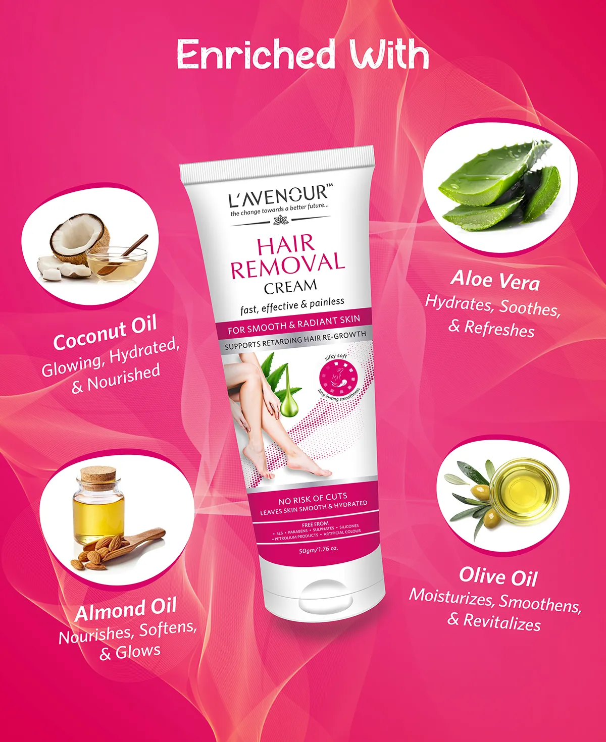 L'avenour Hair Removal Cream - 50 gm - Image 2