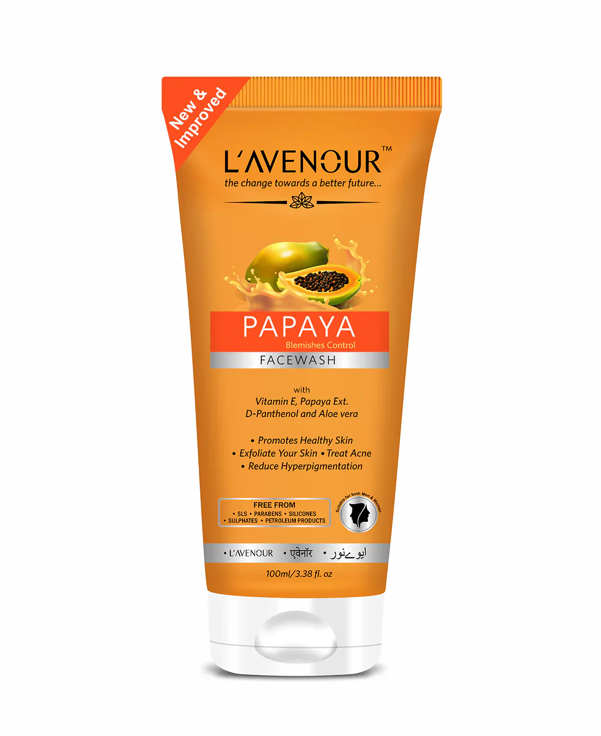 L'avenour Papaya Blemishes Control Face Wash - 100ml - Image 6