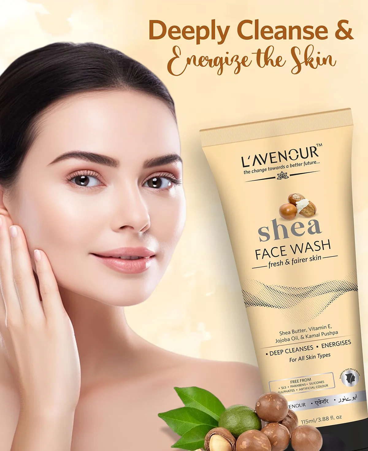 L'avenour Shea Face Wash - 115 ml - Image 3