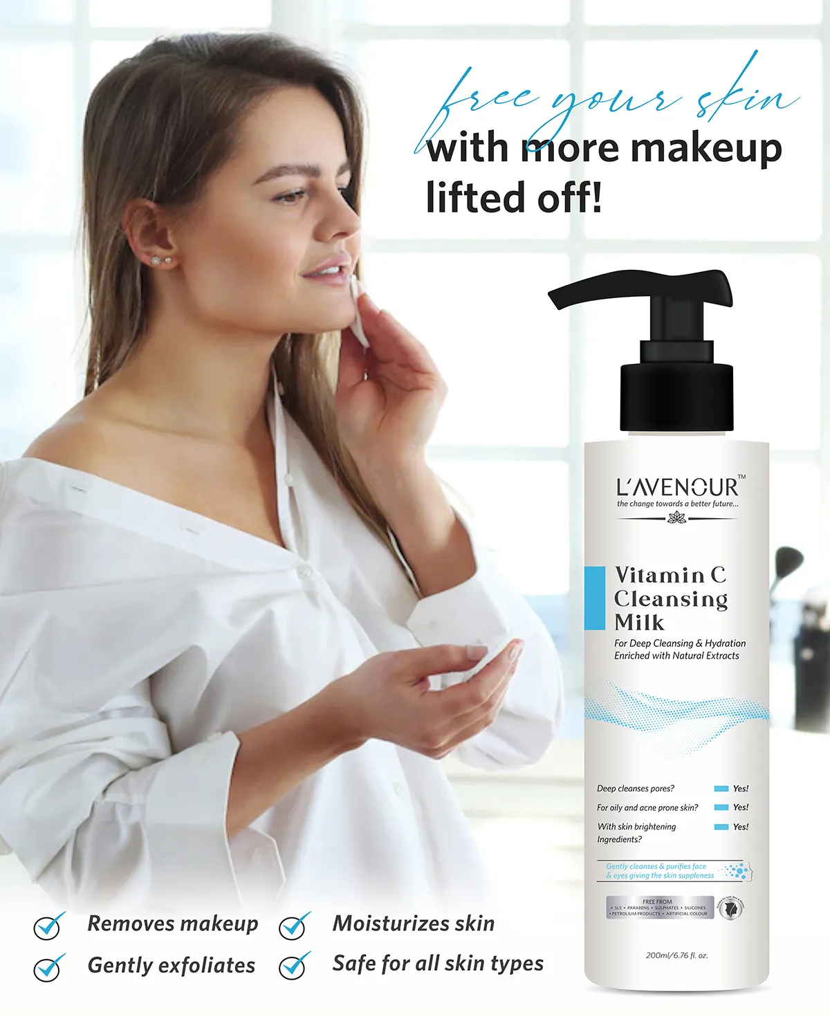 L'avenour Vitamin C Cleansing Milk - 200 ml - Image 3