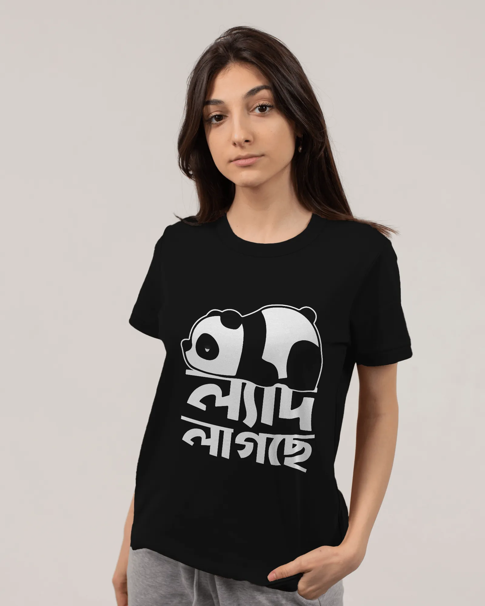 Laydh Lagche – Bengali Lazy Mood Tee - Image 3