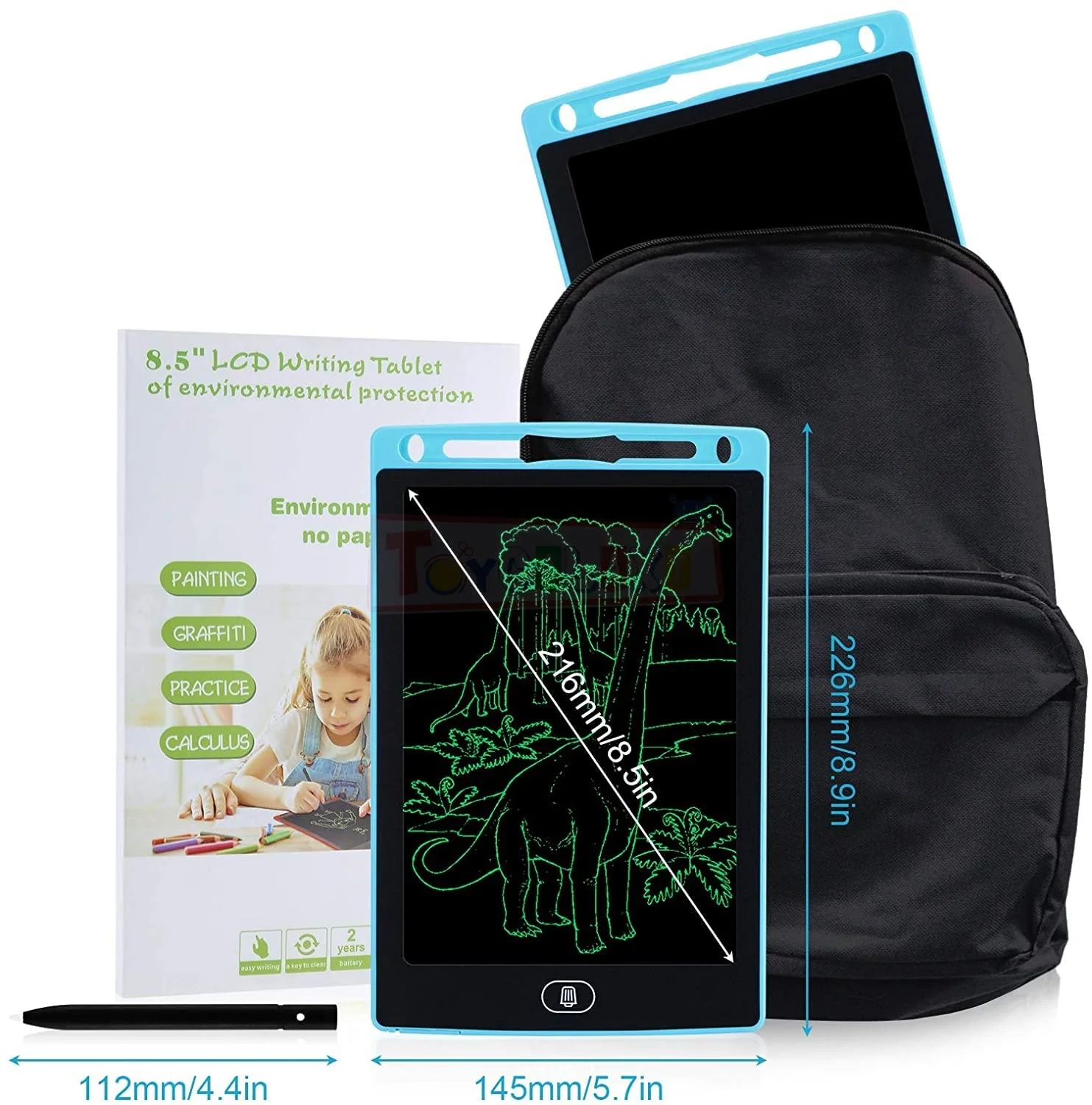 LCD Portable Writing Pad Tablet 8.5 Inch (Random Colour) - Image 7