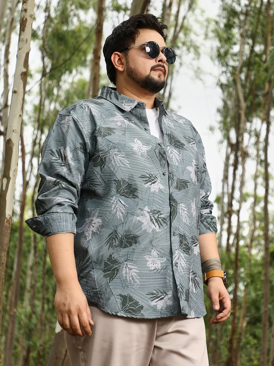 Leaf-Imprint Foliage-Tactile Shirt - Image 8