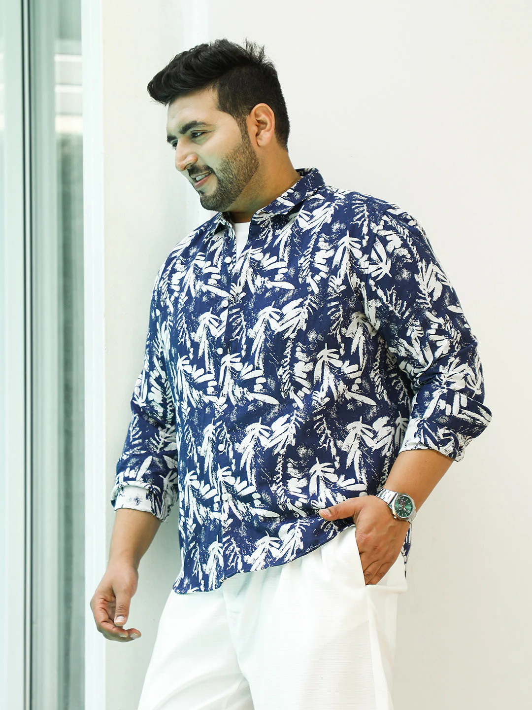 Leaflet Brushed-Imprint Shirt - Image 3