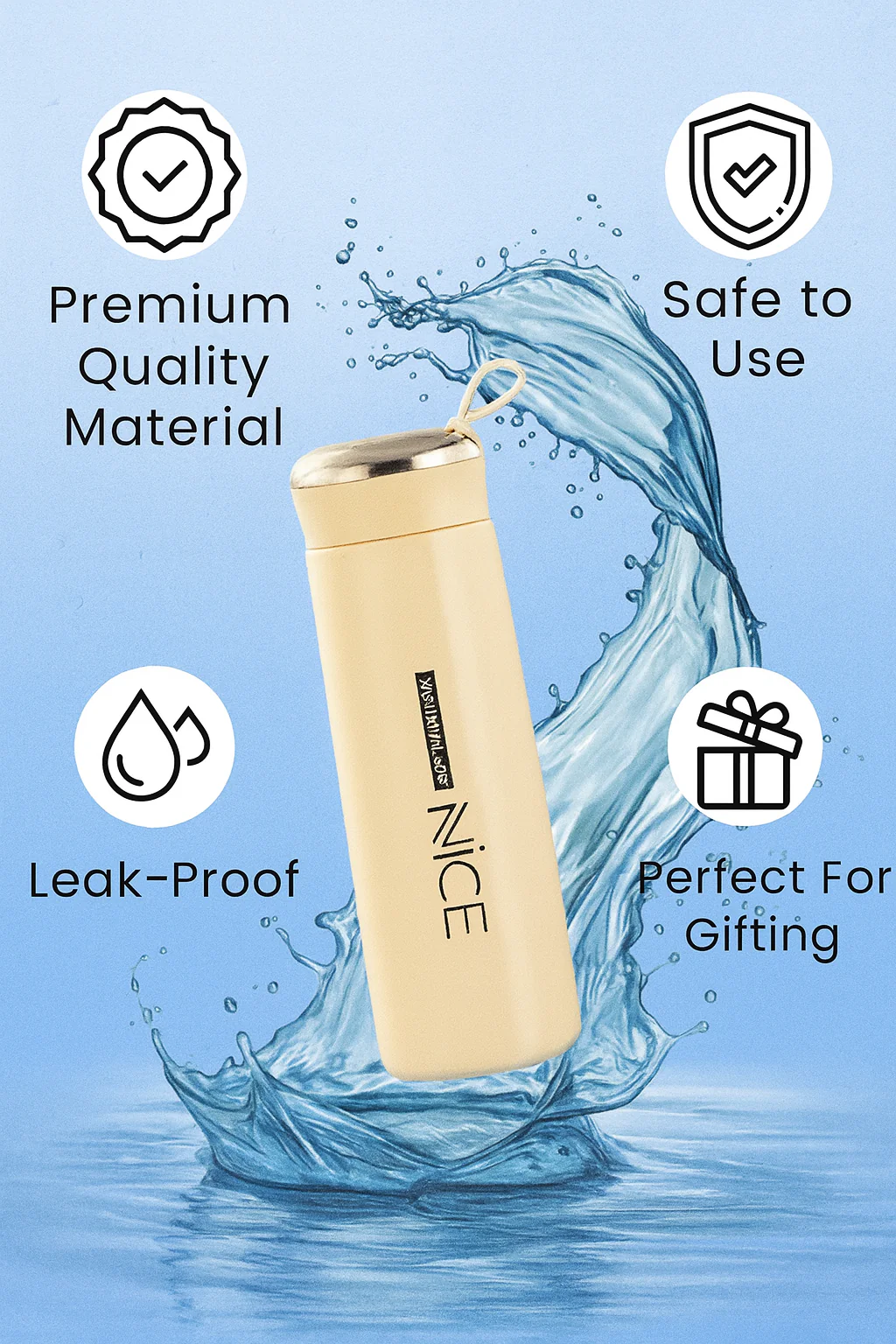 Leak-Proof Glass Bottle (Colour may Vary) - Image 12