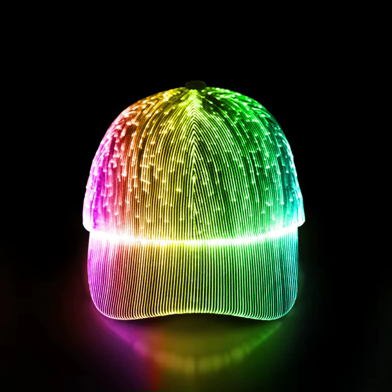 LED Hat Light up Baseball Cap 7 Colors Luminous LED Light Baseball Cap Flash Glow Hat Fiber Optic Cap for Men Women Glow in Dark Party Supplies - Image 8