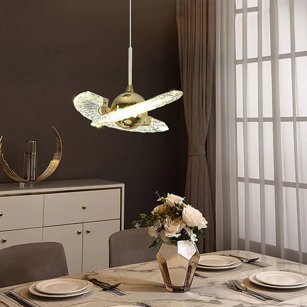 LED Modern Pendant Light Gold Hang lamp Fixture Acrylic Drop Ceiling Lamp - Image 4