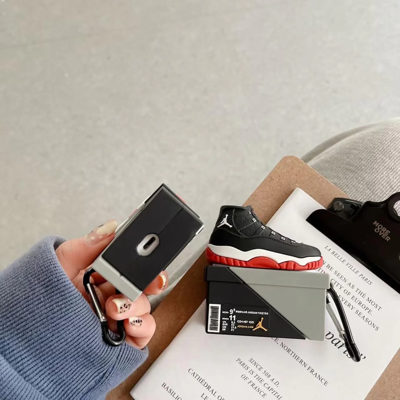 Legacy 11 – Black & Red Sneaker AirPods Case | Coverner India - Image 7