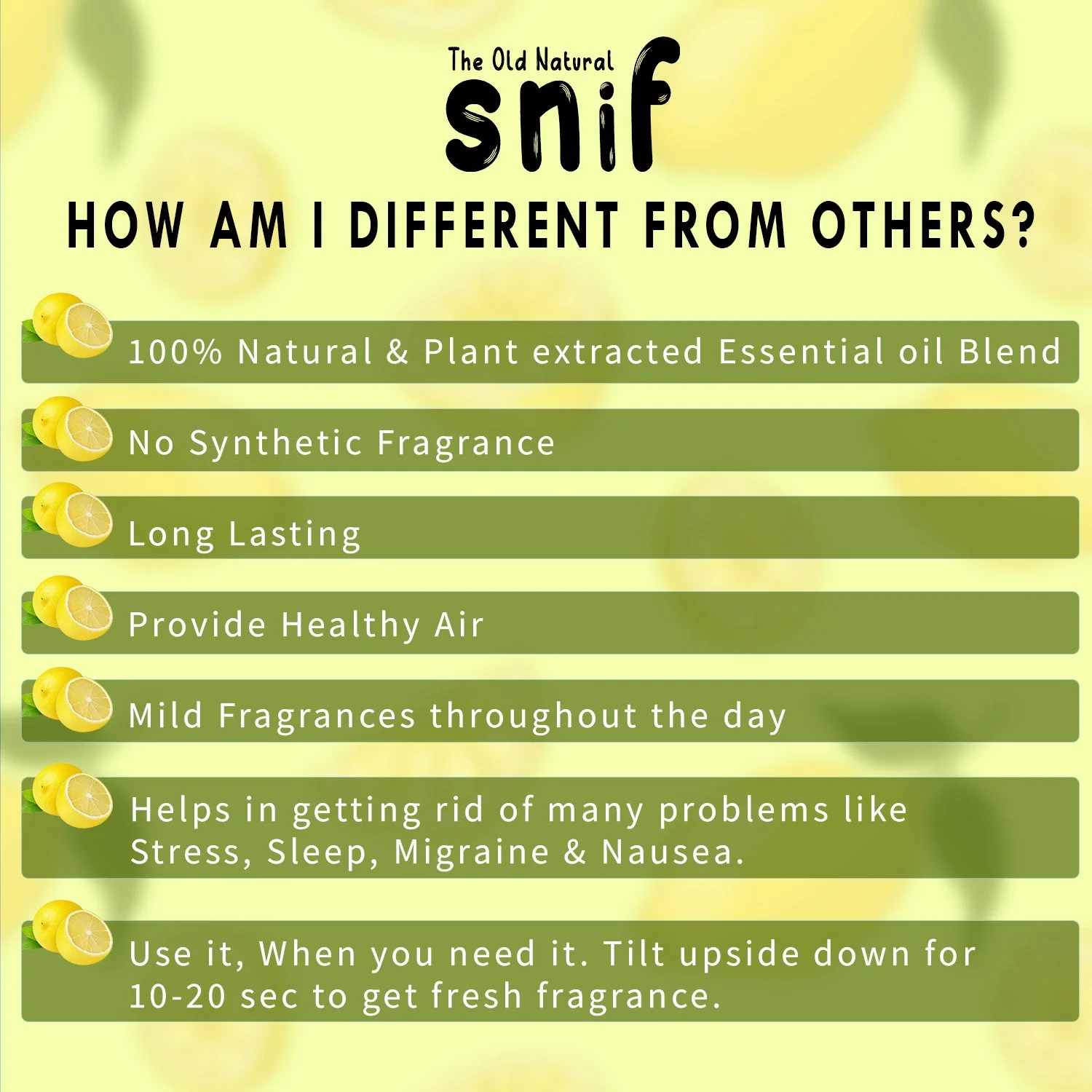 Lemon Grass Car Air Freshener with Essential Oil (Pack of 1) - Image 6