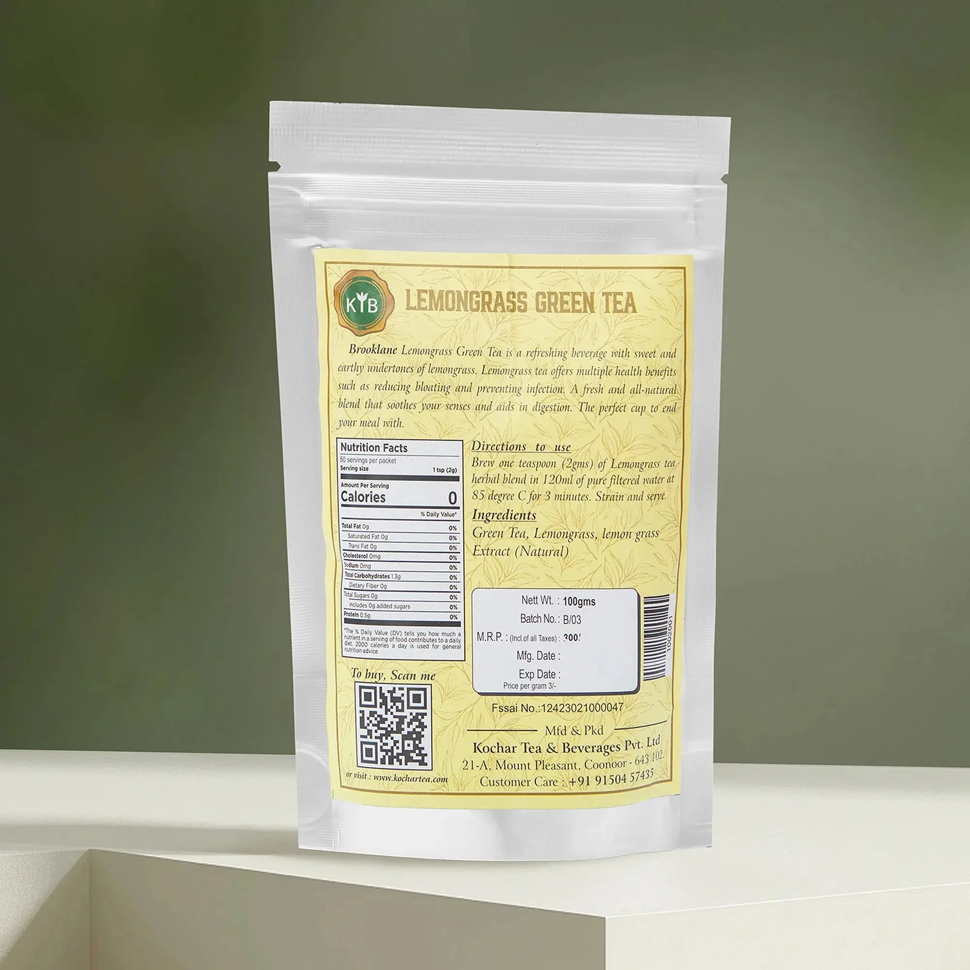 Lemon Grass Tea – Organic, Herbal Blend, 100g - Image 2