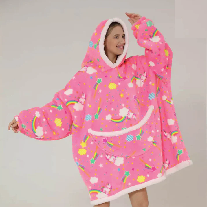 Leopard Print Oversized Blanket Hoodie - Image 2
