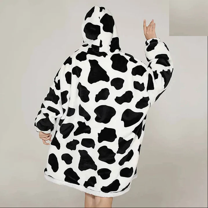 Leopard Print Oversized Blanket Hoodie - Image 8