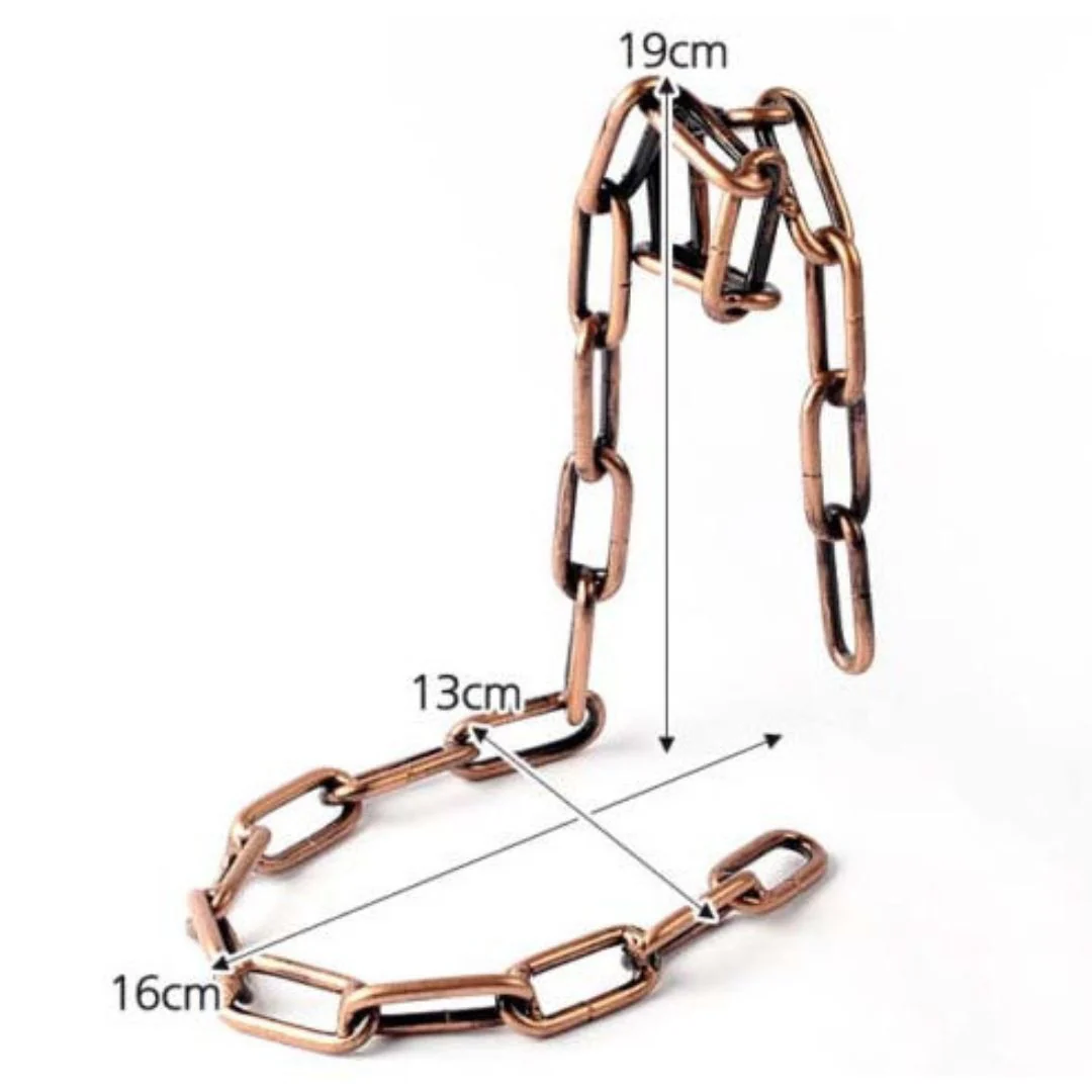 Levino: Optical Illusion Wine Bottle Holder with Floating Chain Design, Tabletop Metal Wine Rack Holder, Unique Home Decor for Bar & Kitchen - Image 8