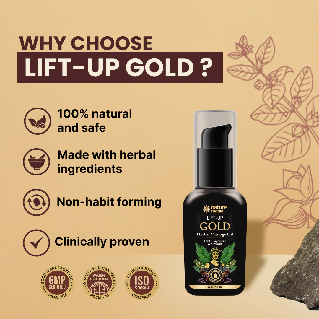 Lift-up Gold Herbal Massage Oil For Men-Enjoy Better Intimacy - Image 7