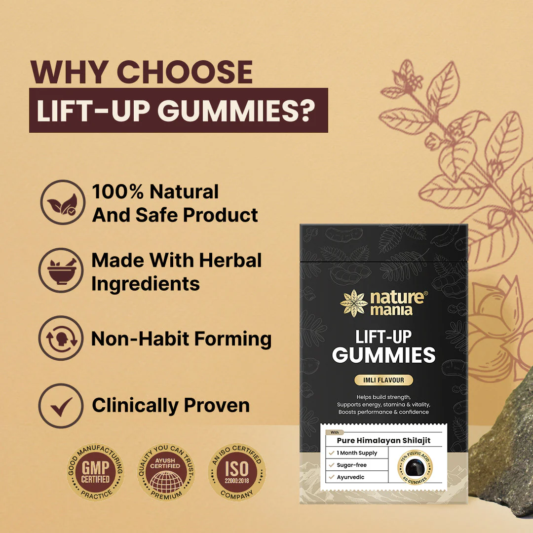 Lift-Up Gummies – Power-Packed with Pure Himalayan Shilajit | Imli Flavour | 60 Gummies | - Image 6