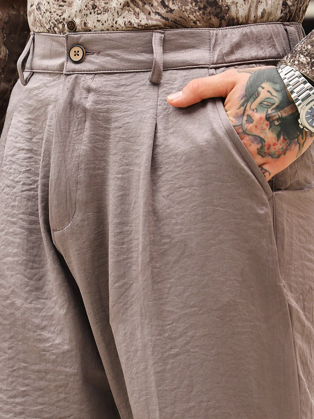 Lightweight - Creased-Pleated Straight Trousers - Image 7