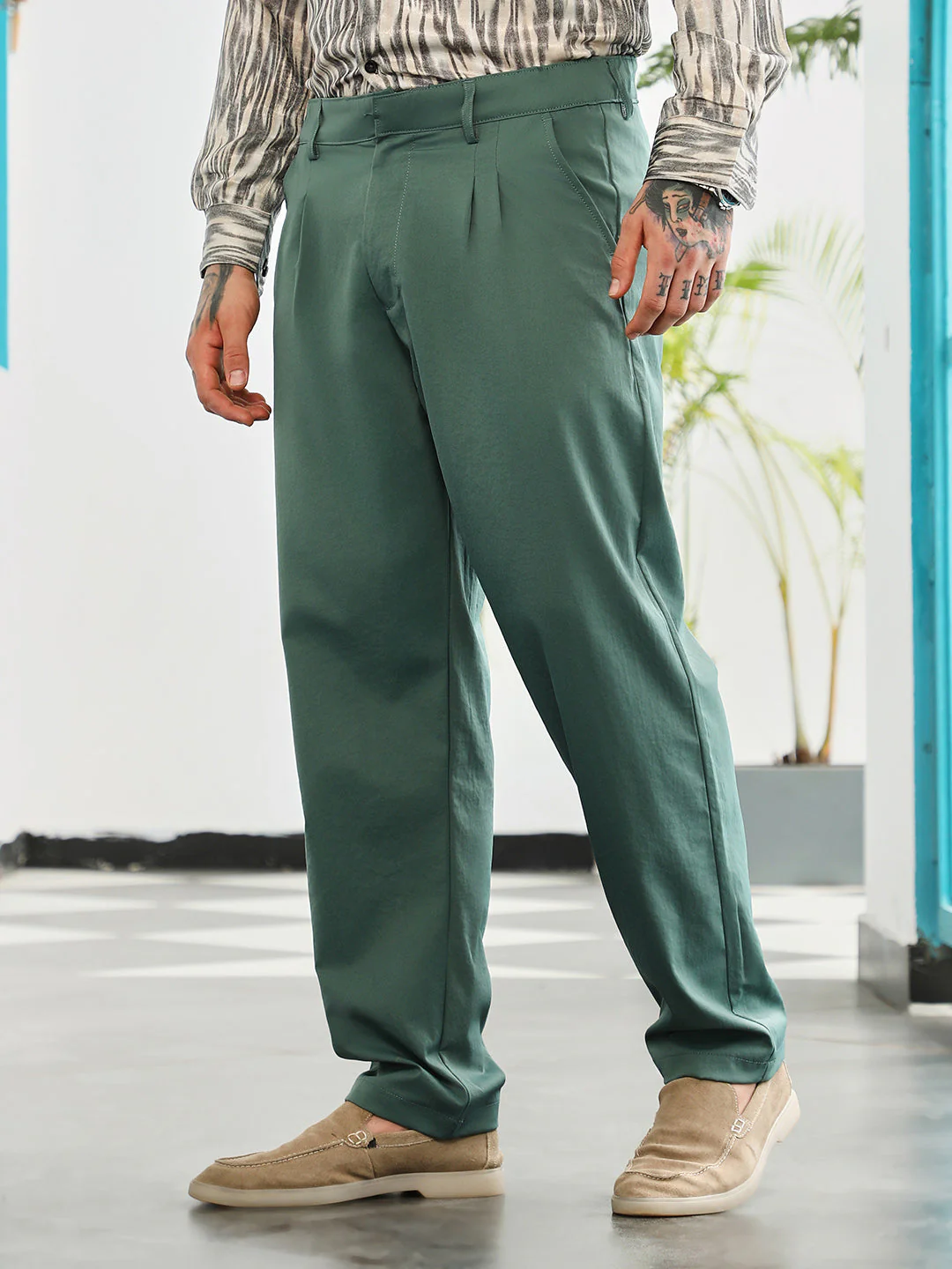 Lightweight - Double-Pleated Tailored Trousers - Image 3