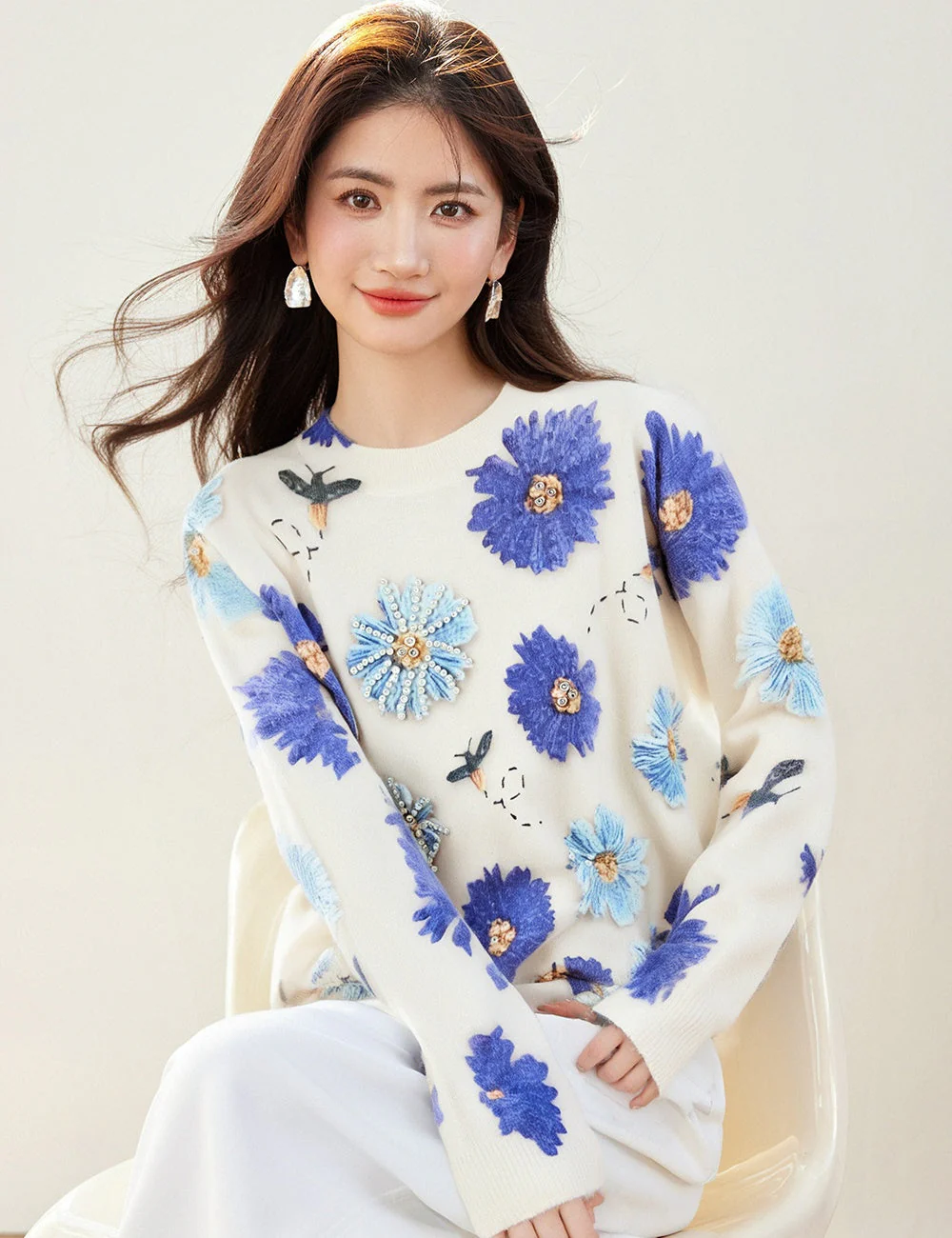 Lilah Self Printed Sweater - Image 2