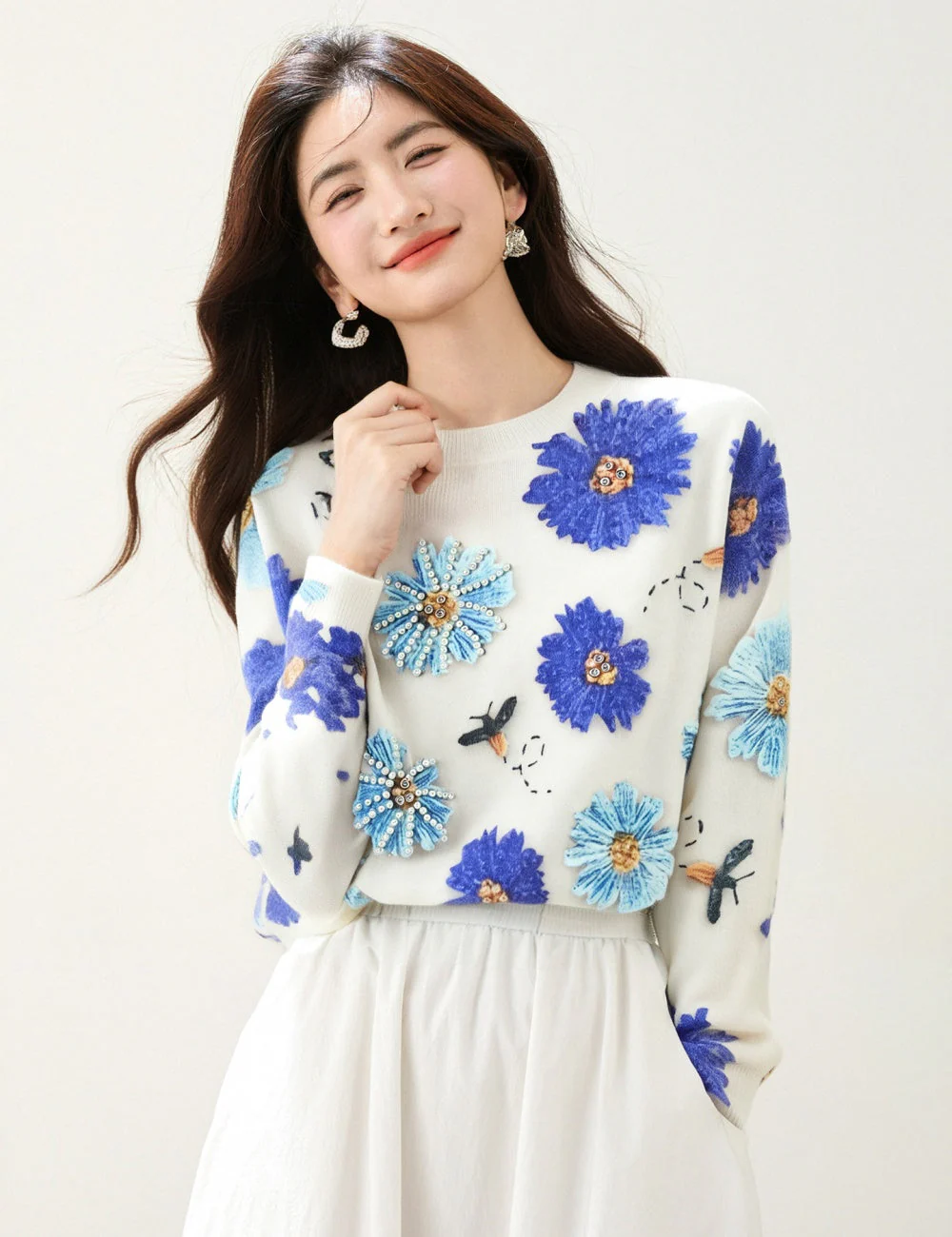 Lilah Self Printed Sweater - Image 4