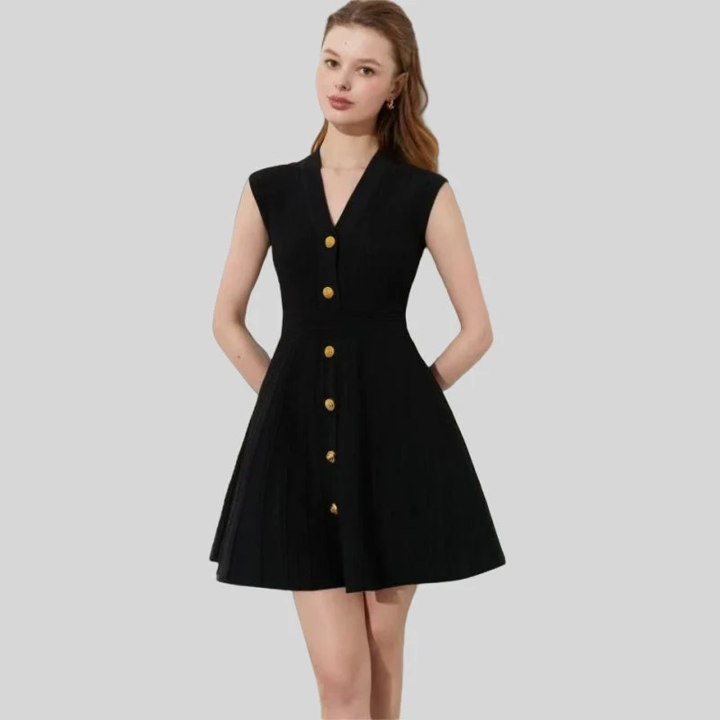 Lilliana Pleated Knit Dress - Image 2