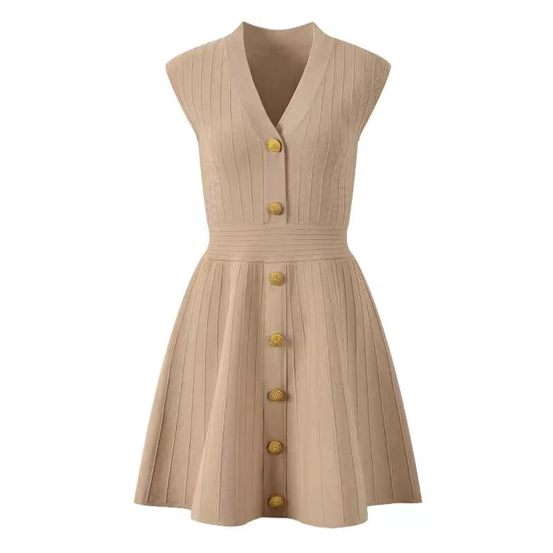 Lilliana Pleated Knit Dress - Image 3