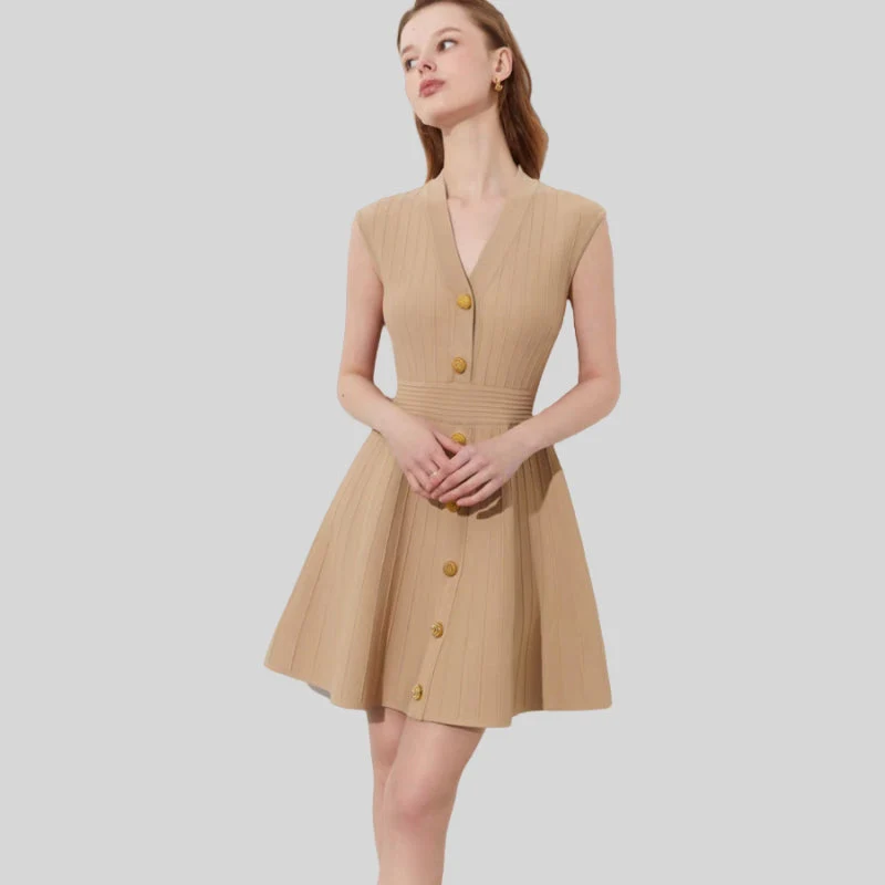 Lilliana Pleated Knit Dress - Image 6