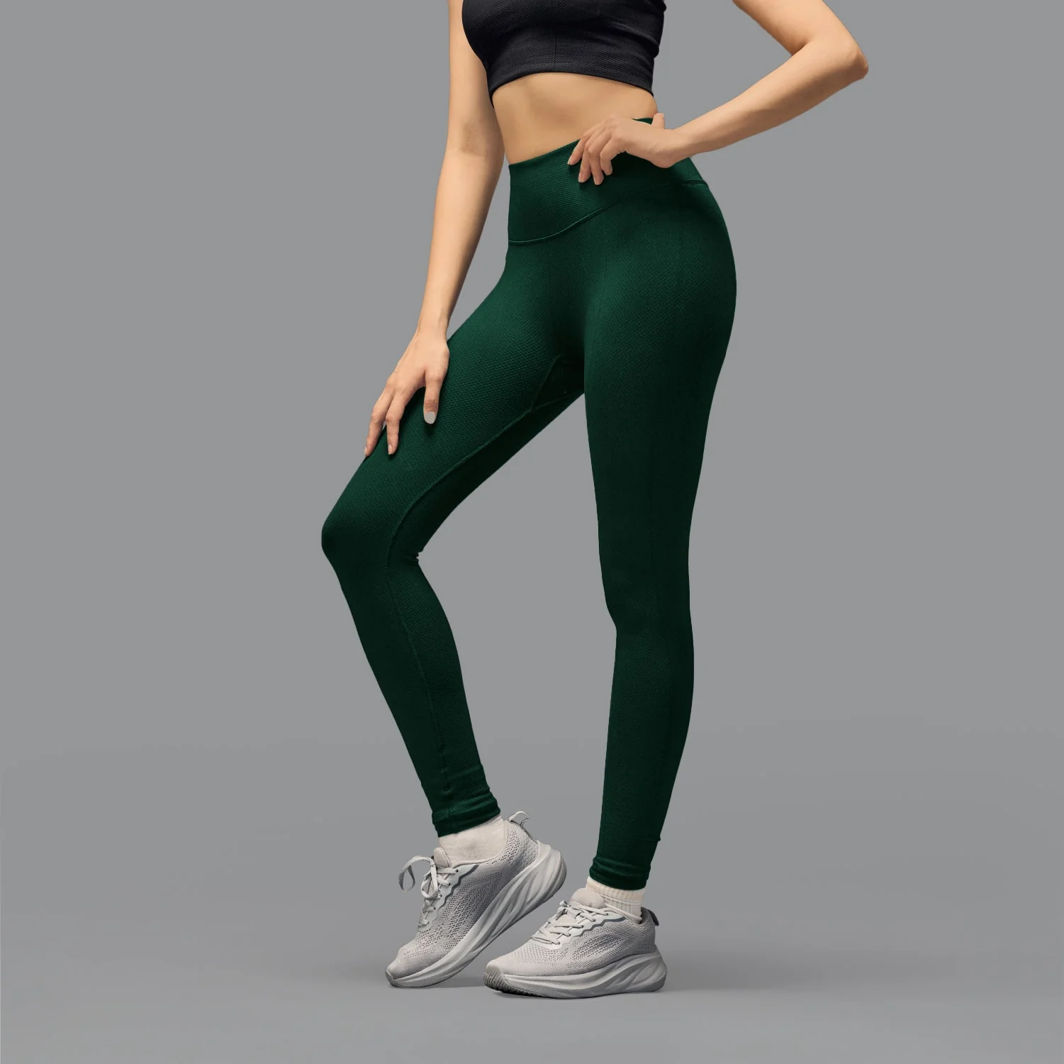 Limitless snatched high waisted diamond legging - Green - Image 9