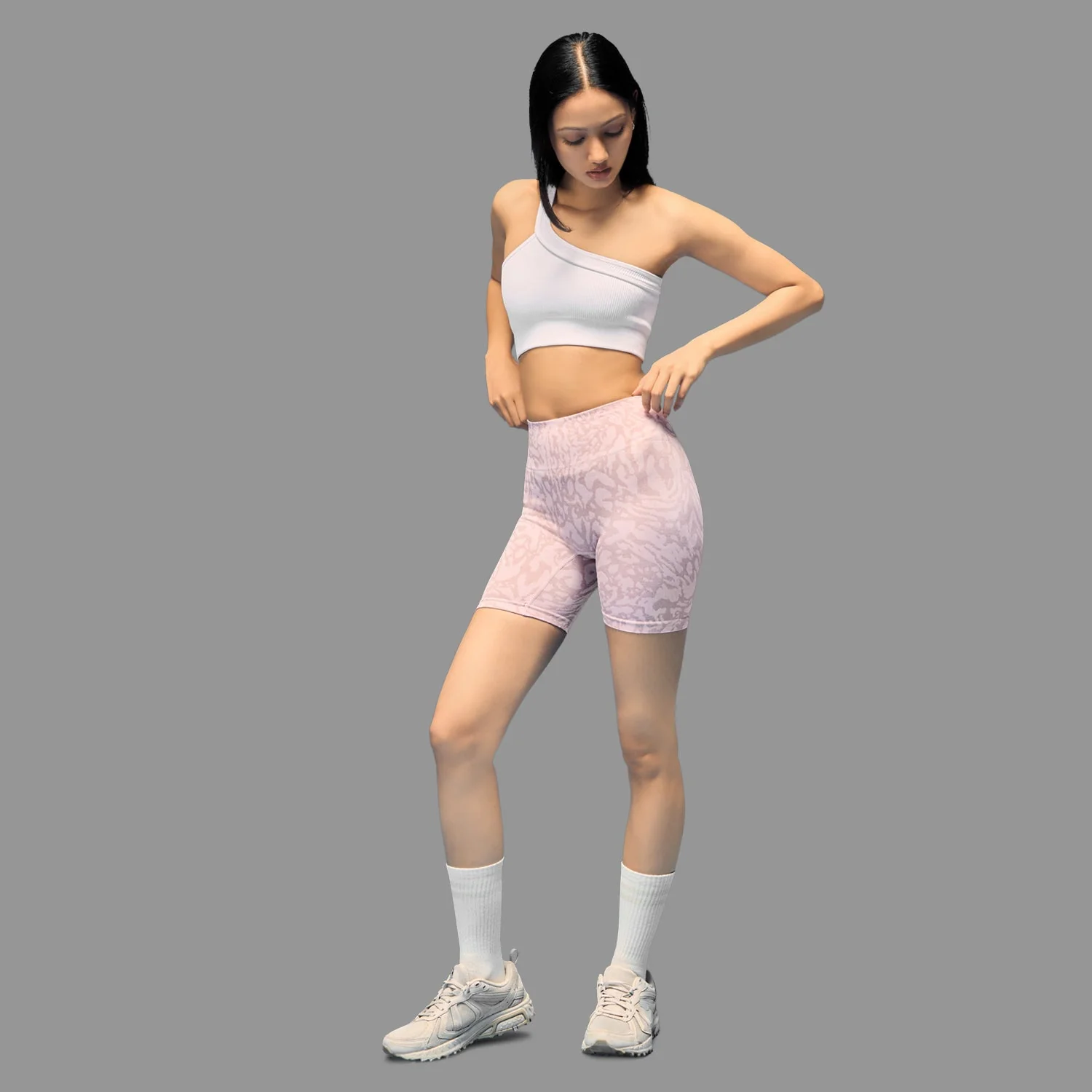 Limitless Snatched ribbed One shoulder bra - White - Image 4