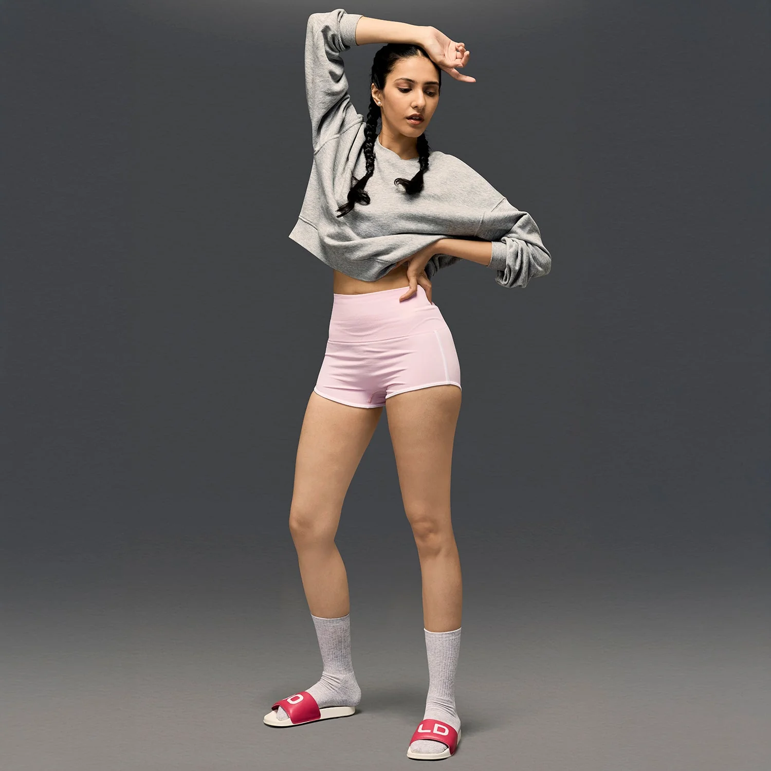 Limtiless snatched ruched back booty shorts - PINK - Image 6
