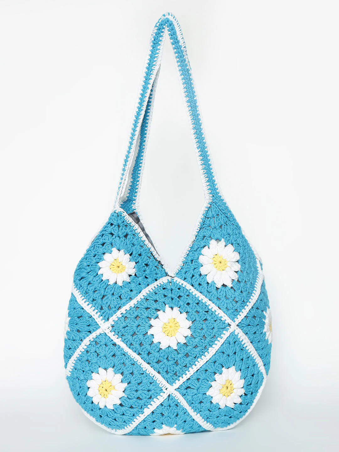 Lina Crochet Handmade Handbag - BlueWhite - Image 2