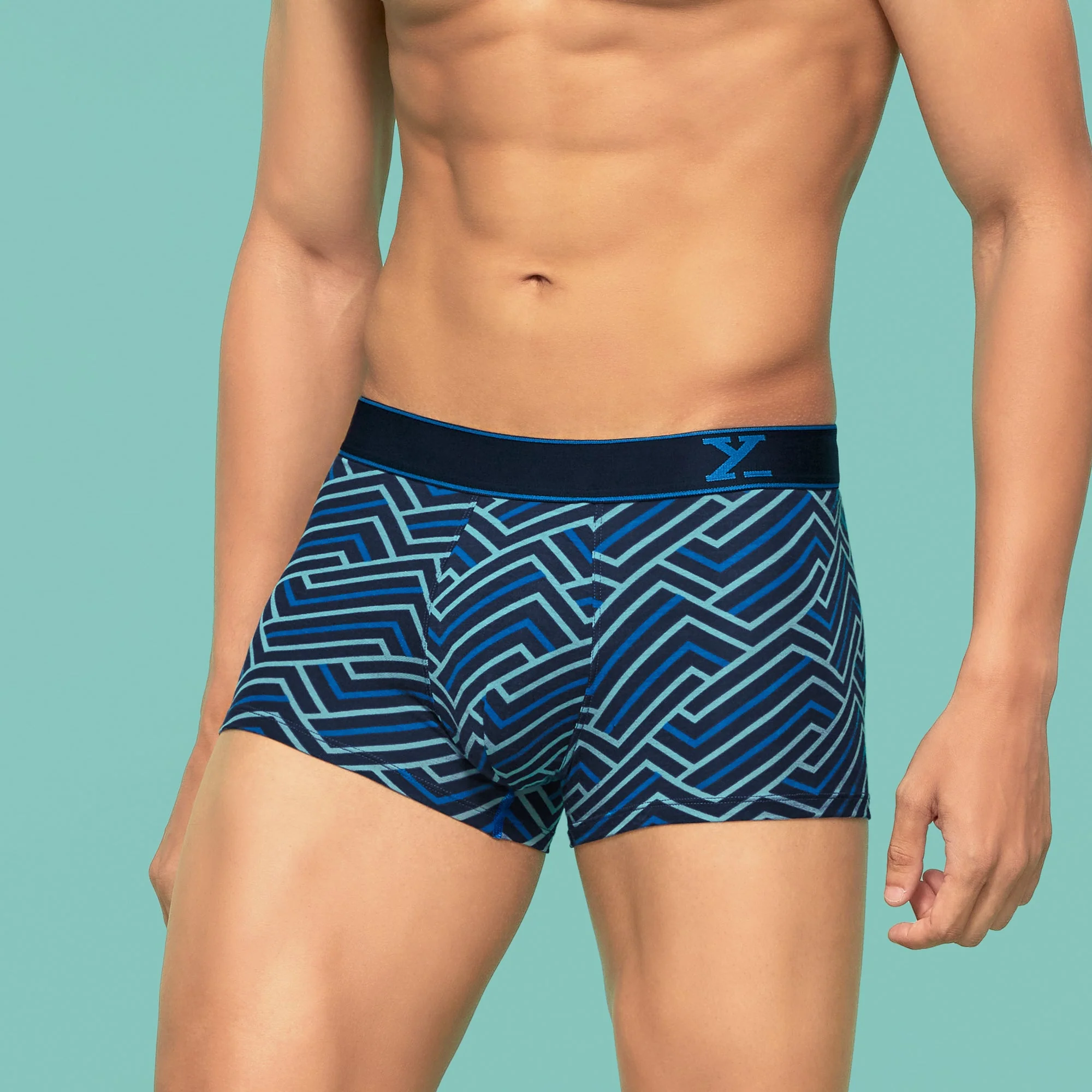 Linea Modal Trunks Blue Black Cocktail - Image 4