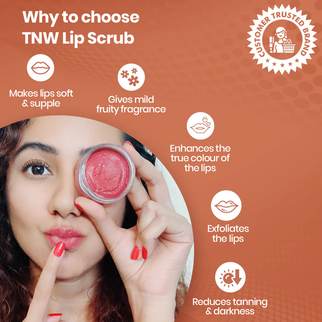 Lip Scrub - For Tanned & Darkened Lips (Paraben-free) (SC) - Image 3