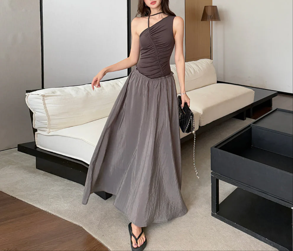 Logan One Shoulder Dress-SL - Image 4