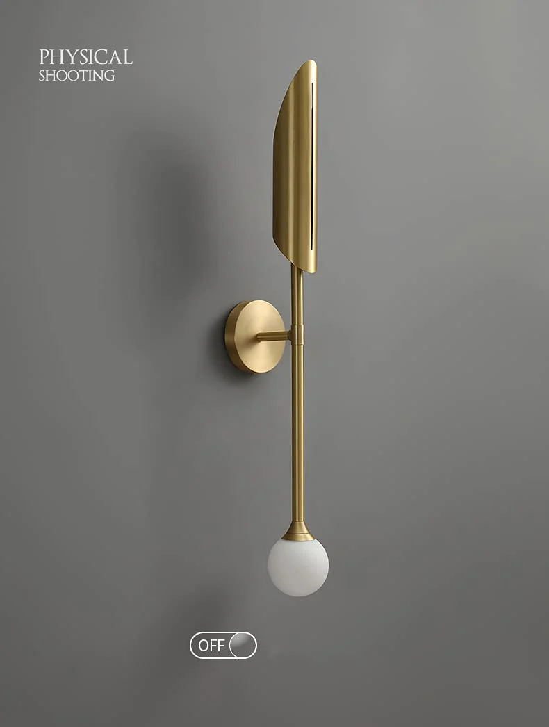 Long Frosted Glass metal Wall Light - Image 2